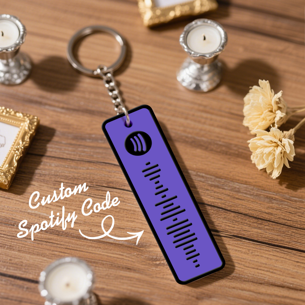 Custom Spotify Keychain Custom Color Combinations Personalized Music Keepsake - soufeelmy