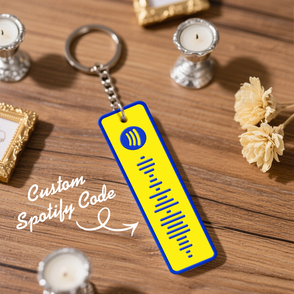 Custom Spotify Keychain Custom Color Combinations Personalized Music Keepsake - soufeelmy