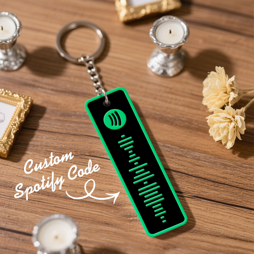 Custom Spotify Keychain Custom Color Combinations Personalized Music Keepsake - soufeelmy