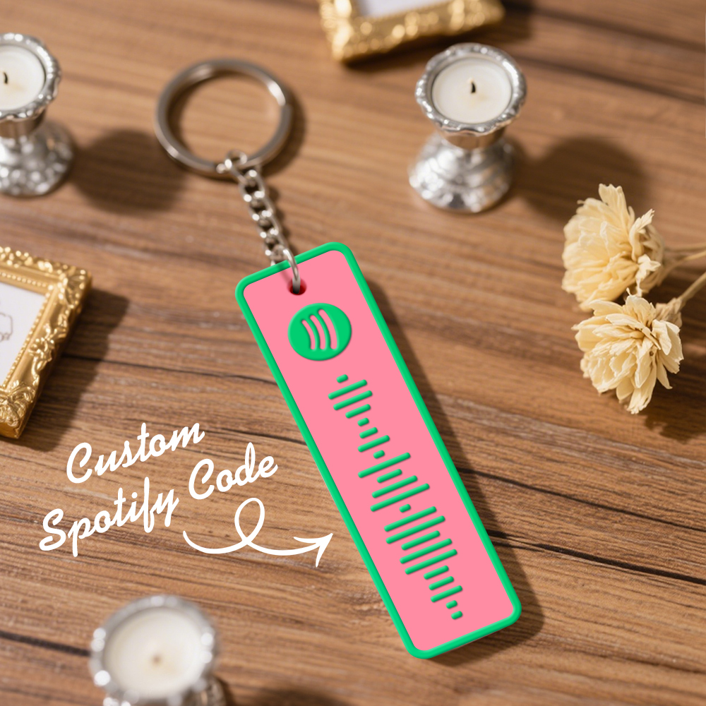 Custom Spotify Keychain Custom Color Combinations Personalized Music Keepsake - soufeelmy