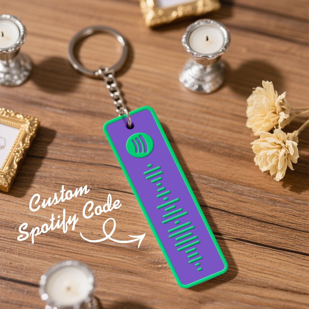 Custom Spotify Keychain Custom Color Combinations Personalized Music Keepsake - soufeelmy