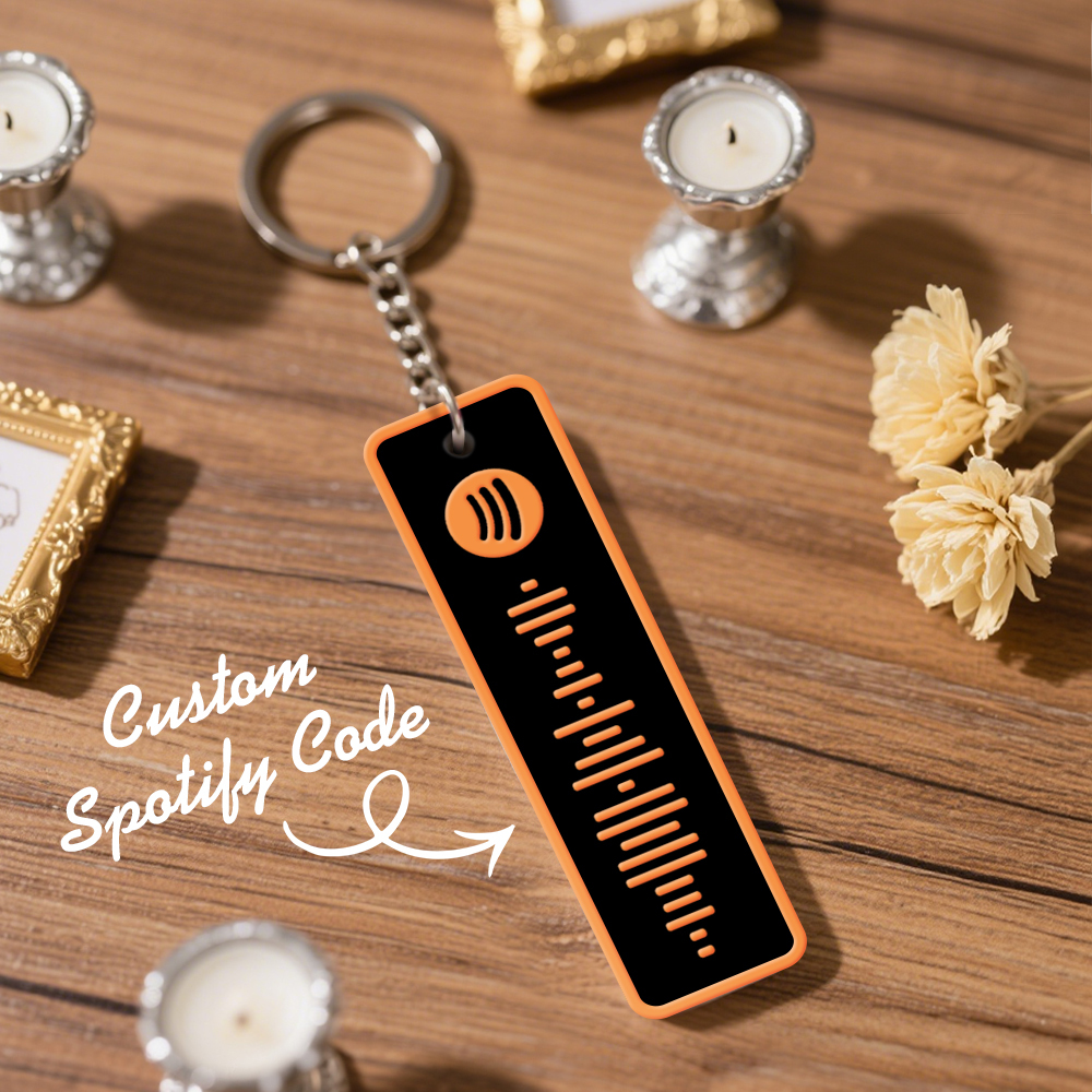 Custom Spotify Keychain Custom Color Combinations Personalized Music Keepsake - soufeelmy