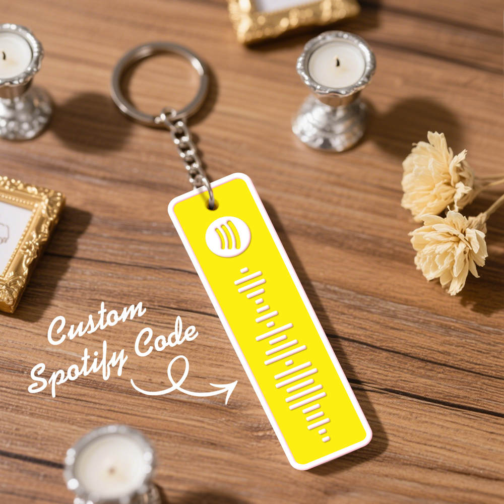 Custom Spotify Keychain Custom Color Combinations Personalized Music Keepsake - soufeelmy
