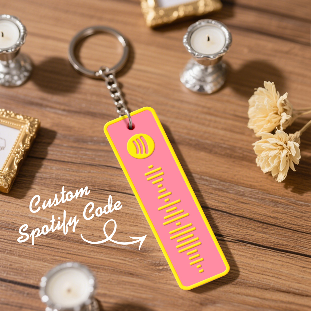 Custom Spotify Keychain Custom Color Combinations Personalized Music Keepsake - soufeelmy