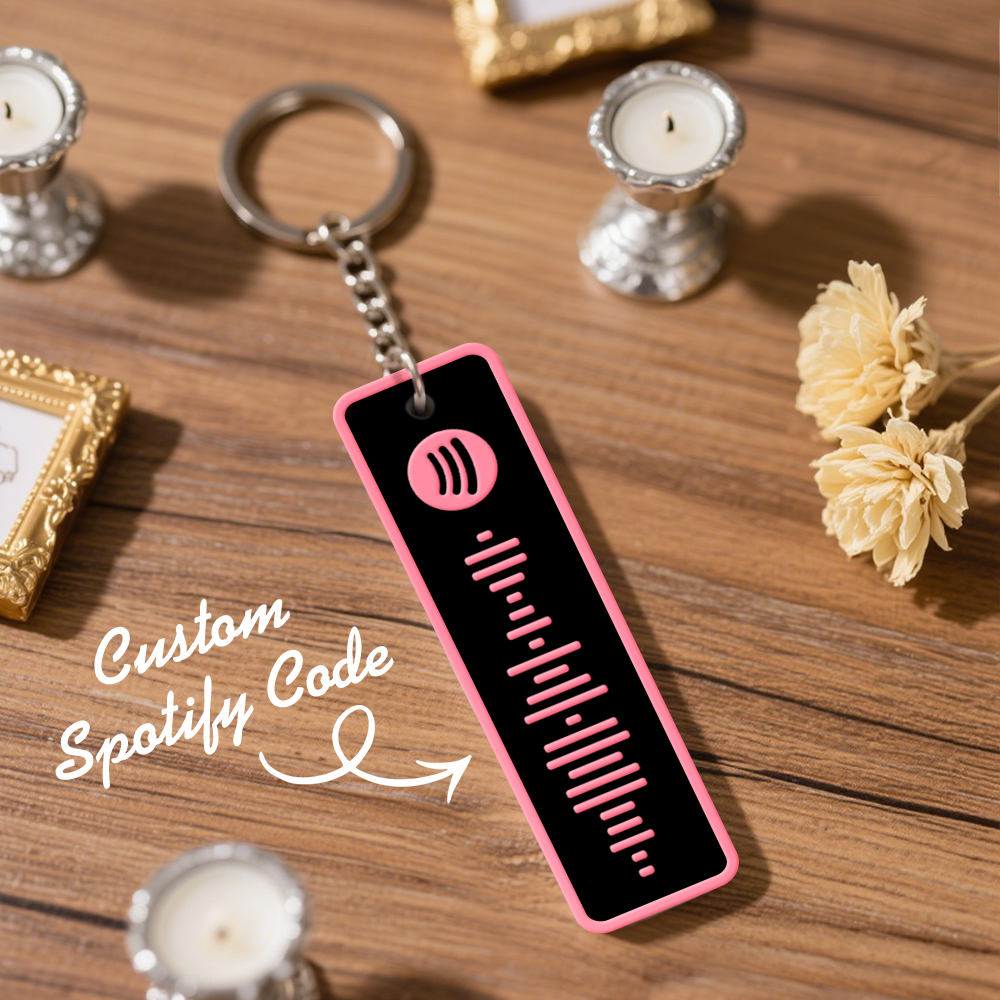 Custom Spotify Keychain Custom Color Combinations Personalized Music Keepsake - soufeelmy