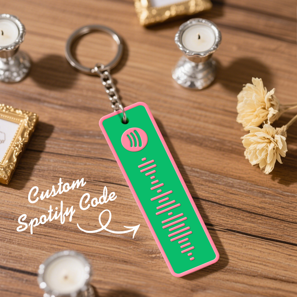 Custom Spotify Keychain Custom Color Combinations Personalized Music Keepsake - soufeelmy