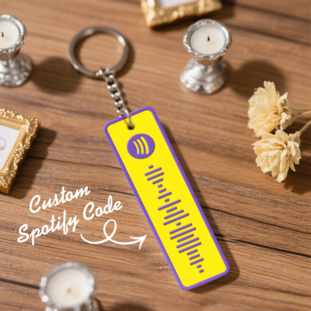 Custom Spotify Keychain Custom Color Combinations Personalized Music Keepsake - soufeelmy