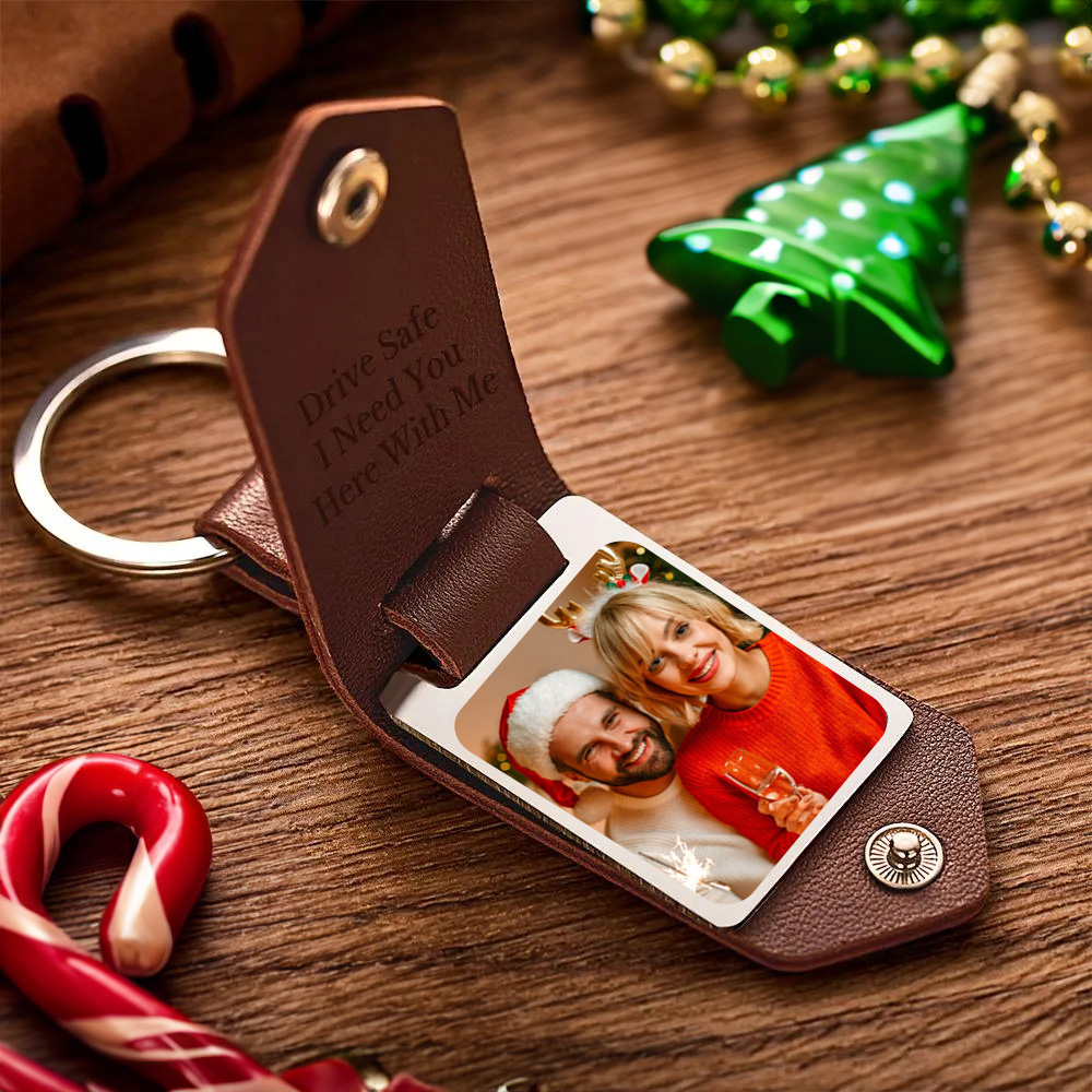 Unique Personalized Anniversary Calendar Date Photo Drive Safe Keychain Engagement Date Calendar Gift Christmas Gift - soufeelmy