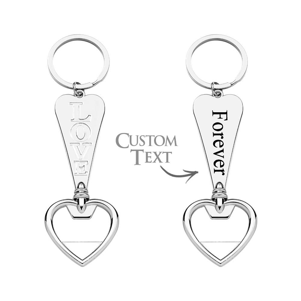 Personalized LOVE Heart Shaped Bottle Opener Key Tag Perfect Gift for any SOUFEEL Fan