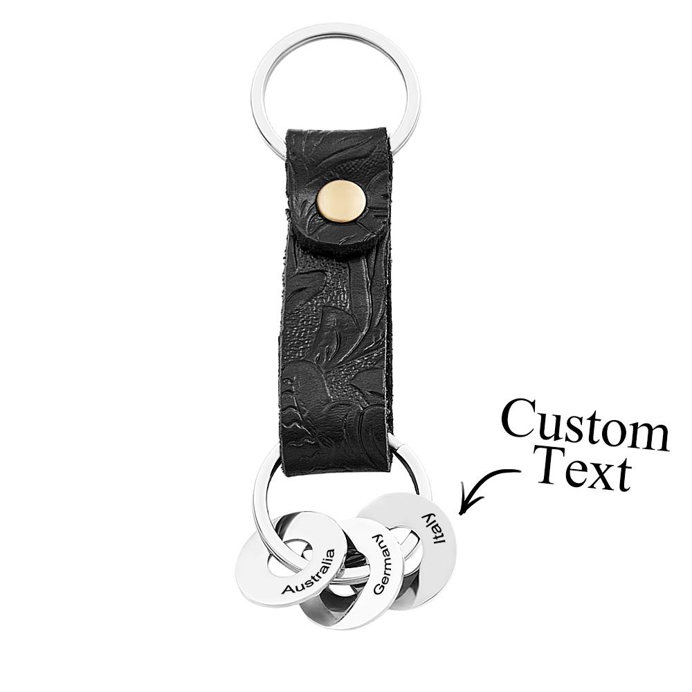 Personalized Traveler Keychain with Engraved Country Ring for Visited Countries Travel Keepsake Gift for Travel Lovers - soufeelmy