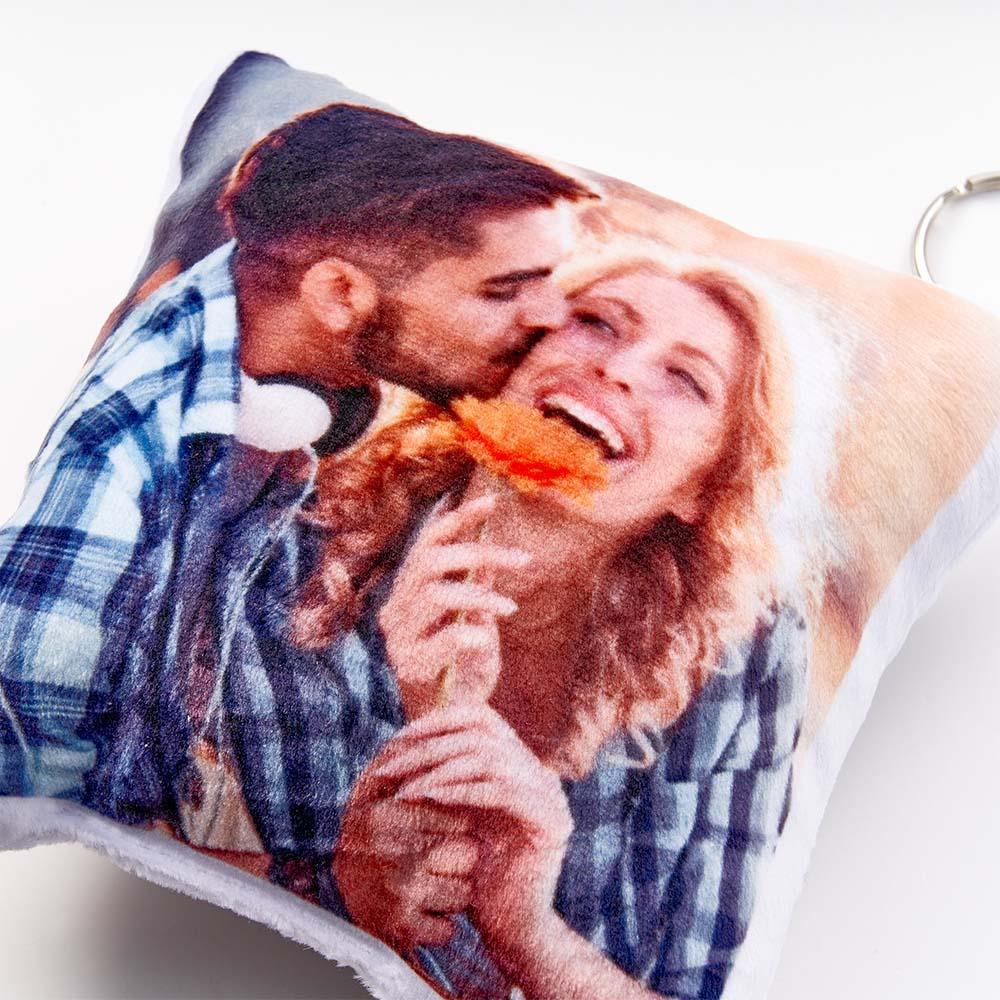 Mini Pillow Special Date Calendar Photo Custom Keychain Double Sided Personalized Pillow keychain Tiny Gift for Your Loved Ones - soufeelmy