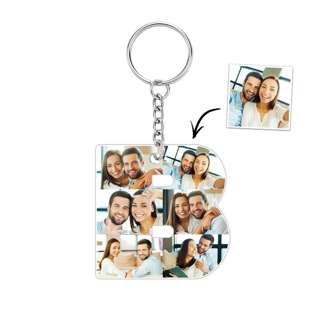 Personalized 26 Letters Keychain Backpack Pendant Alphabet Keyring Initial Name Customized Pictures Save Beautiful Memories - soufeelmy
