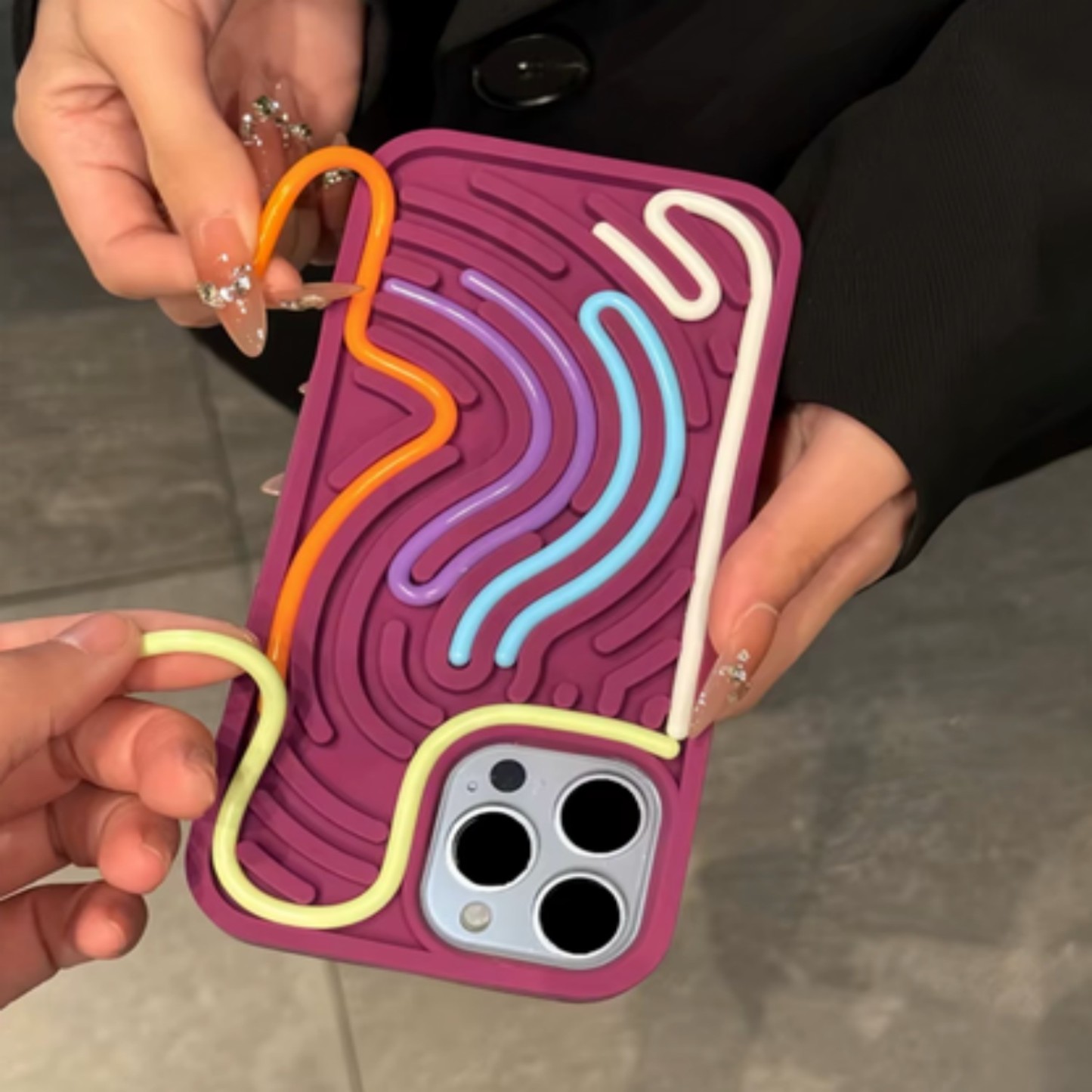Noodle Phone Case Relieves Stress Multiple Colors For iPhone - soufeelmy