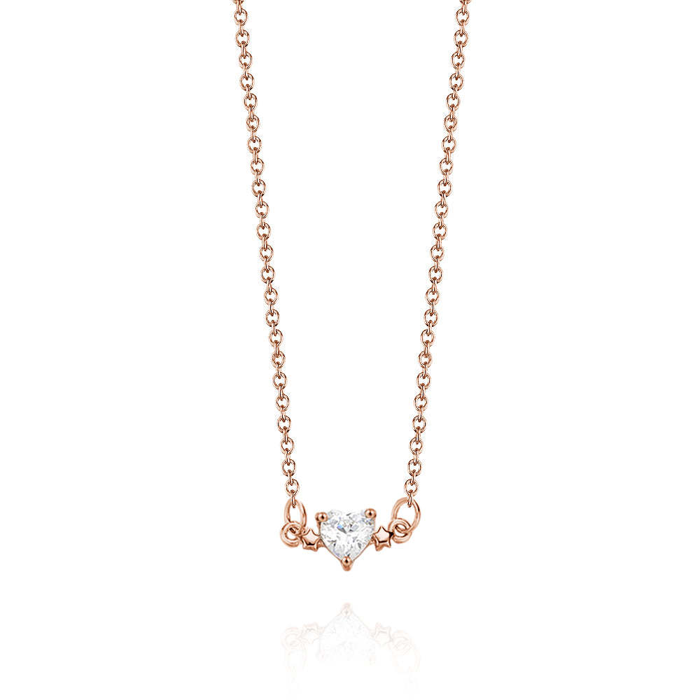 Personalized Heart-Shaped Birthstone Necklace Anniversary Birthday Gift for Her - soufeelmy