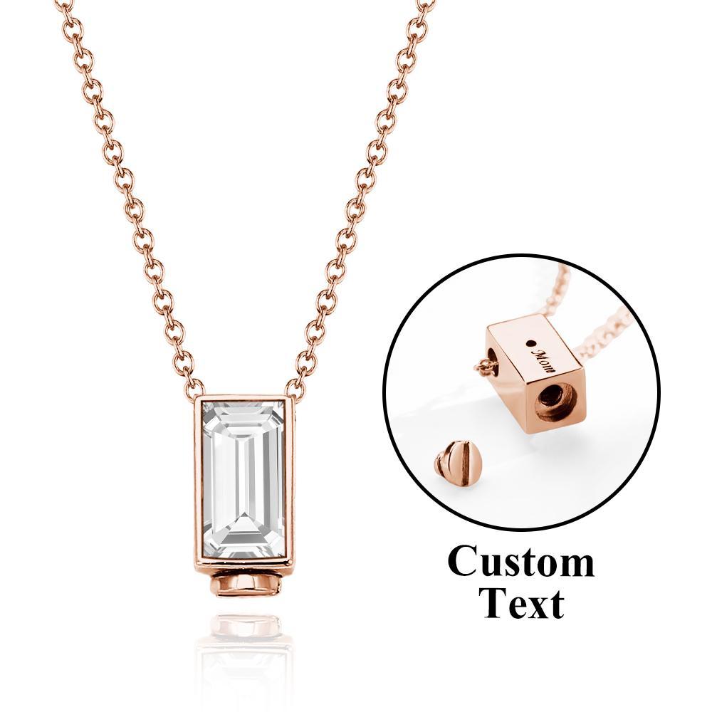 Engravable Urn Ashes Necklace Mini Cube Pendant Memorial Jewelry - soufeelmy