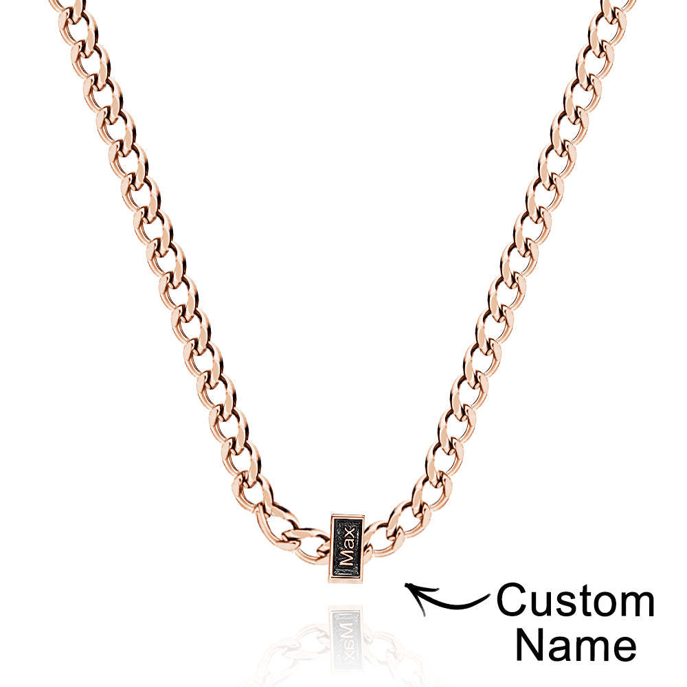 Engravable Cuban Link Chain Personalized Name Necklace Gift For Him - soufeelmy