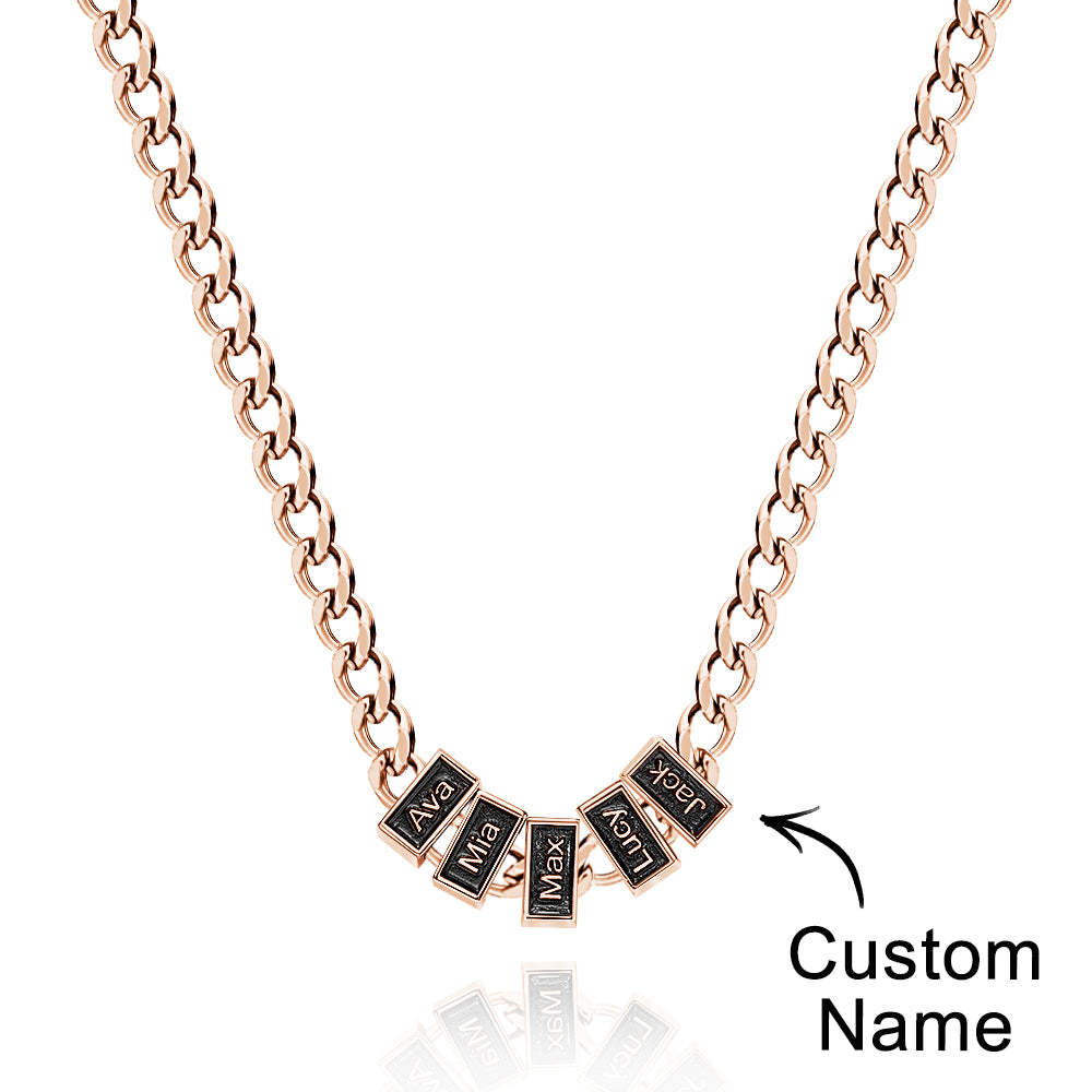 Engravable Cuban Link Chain Personalized Name Necklace Gift For Him - soufeelmy