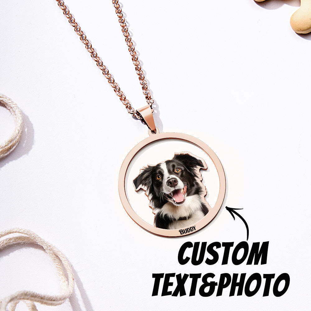 Personalized Pet Photo Necklace Gift for Pet Lover - soufeelmy