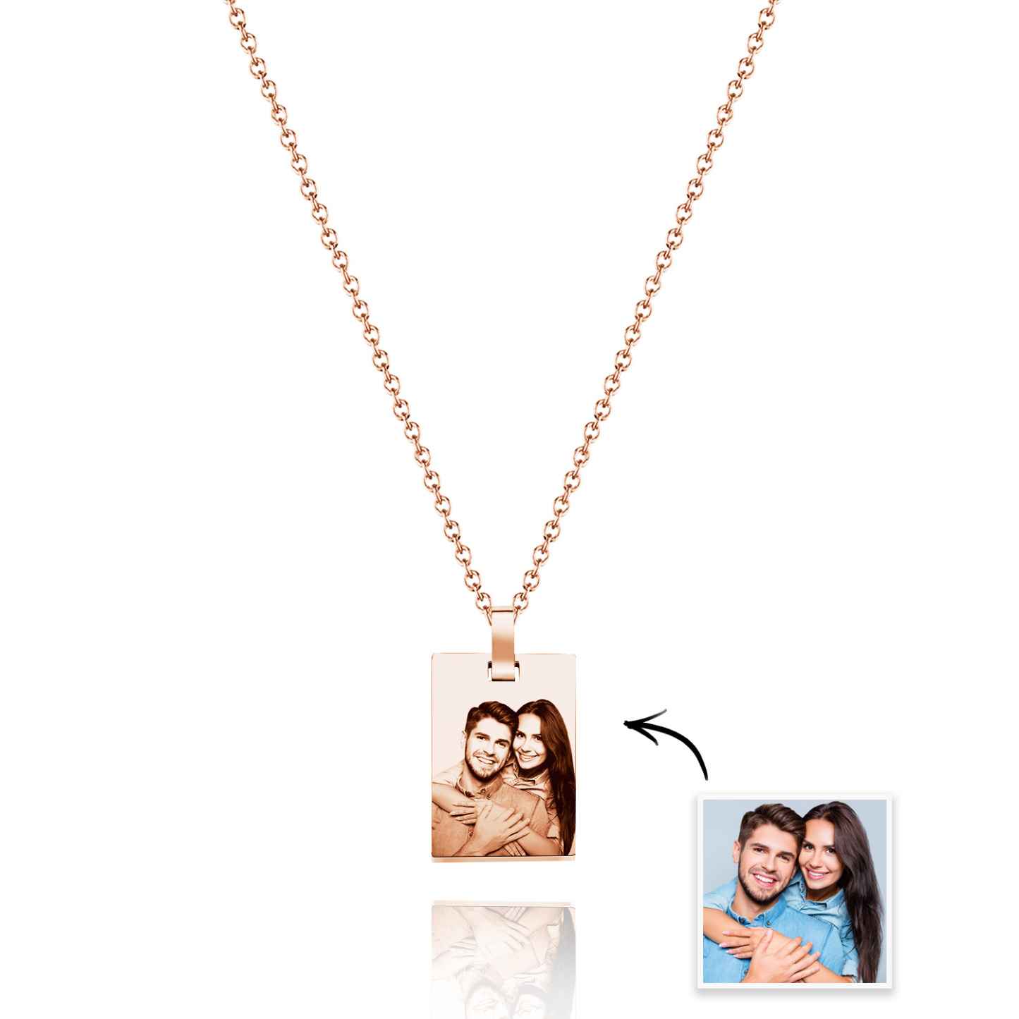 Custom Photo Necklace Gift For Couple - soufeelmy