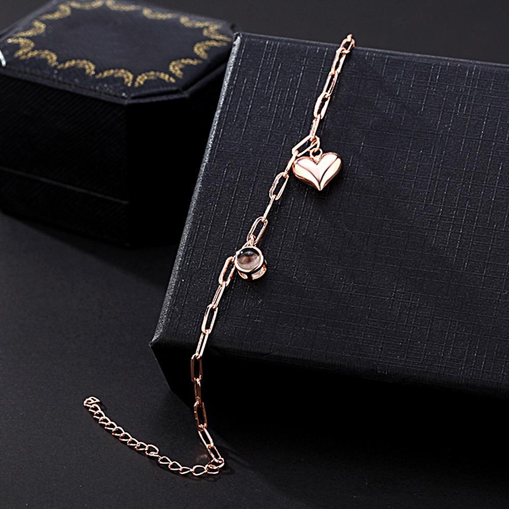 Personalized Photo Projection Bracelet with Heart Creative Gift - soufeelmy