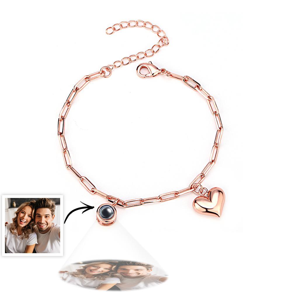 Personalized Photo Projection Bracelet with Heart Creative Gift - soufeelmy