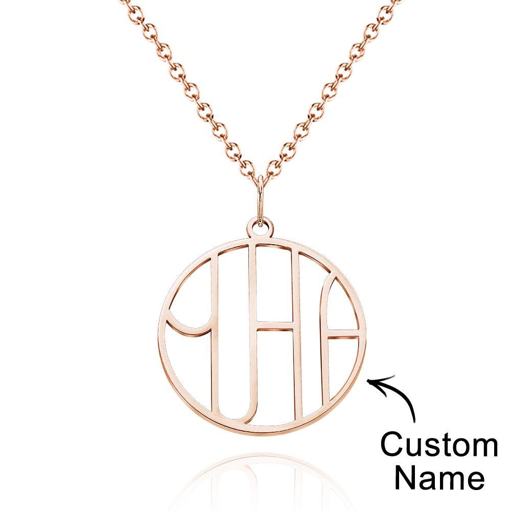 Personalized Unique Design Monogram Custom Name Logo Necklace - soufeelmy