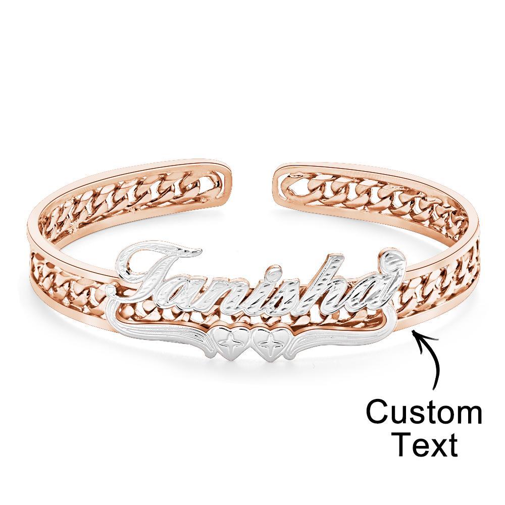 Personalized Hip Hop Name Bracelet Hollow Out Adjustable Bracelet Jewelry Gifts For Men - soufeelmy