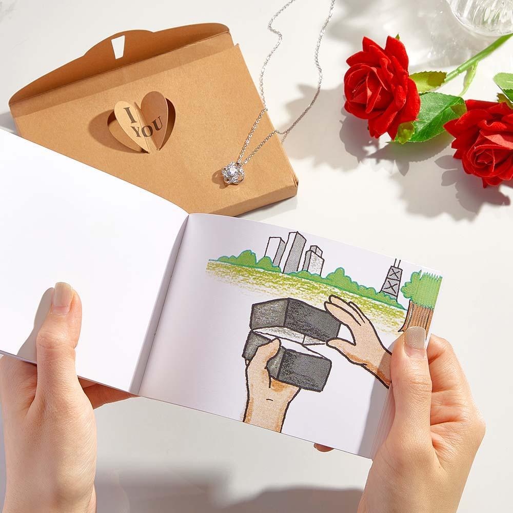 Creative DIY Flip Flap Book Can Hide the Marriage Ring Proposal Gift for Her