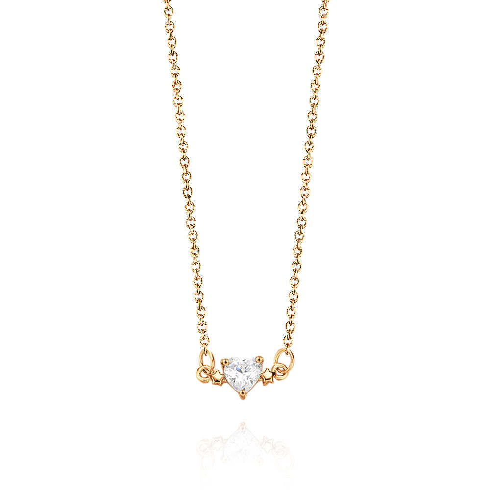 Personalized Heart-Shaped Birthstone Necklace Anniversary Birthday Gift for Her - soufeelmy