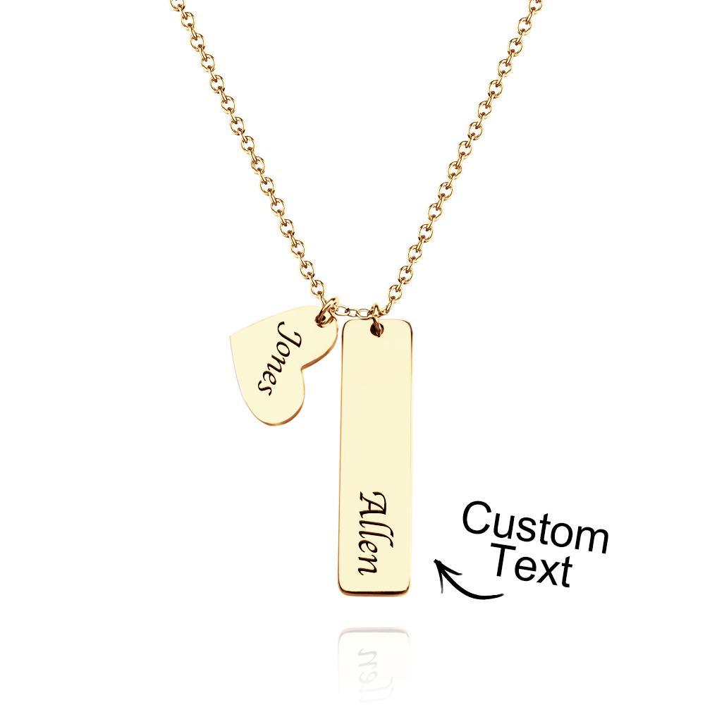 Custom Name Necklace Heart Name Wedding Gift for Her - soufeelmy