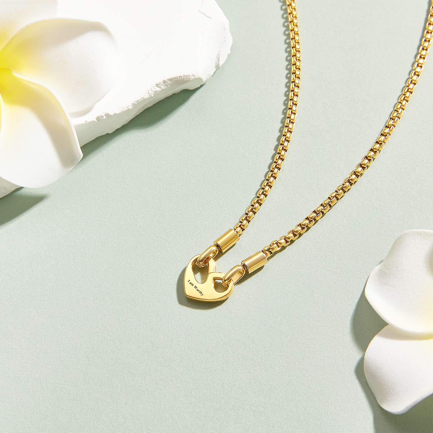 Custom Text Necklace Double-sided Love Pendant Necklace Gift For Her - soufeelmy