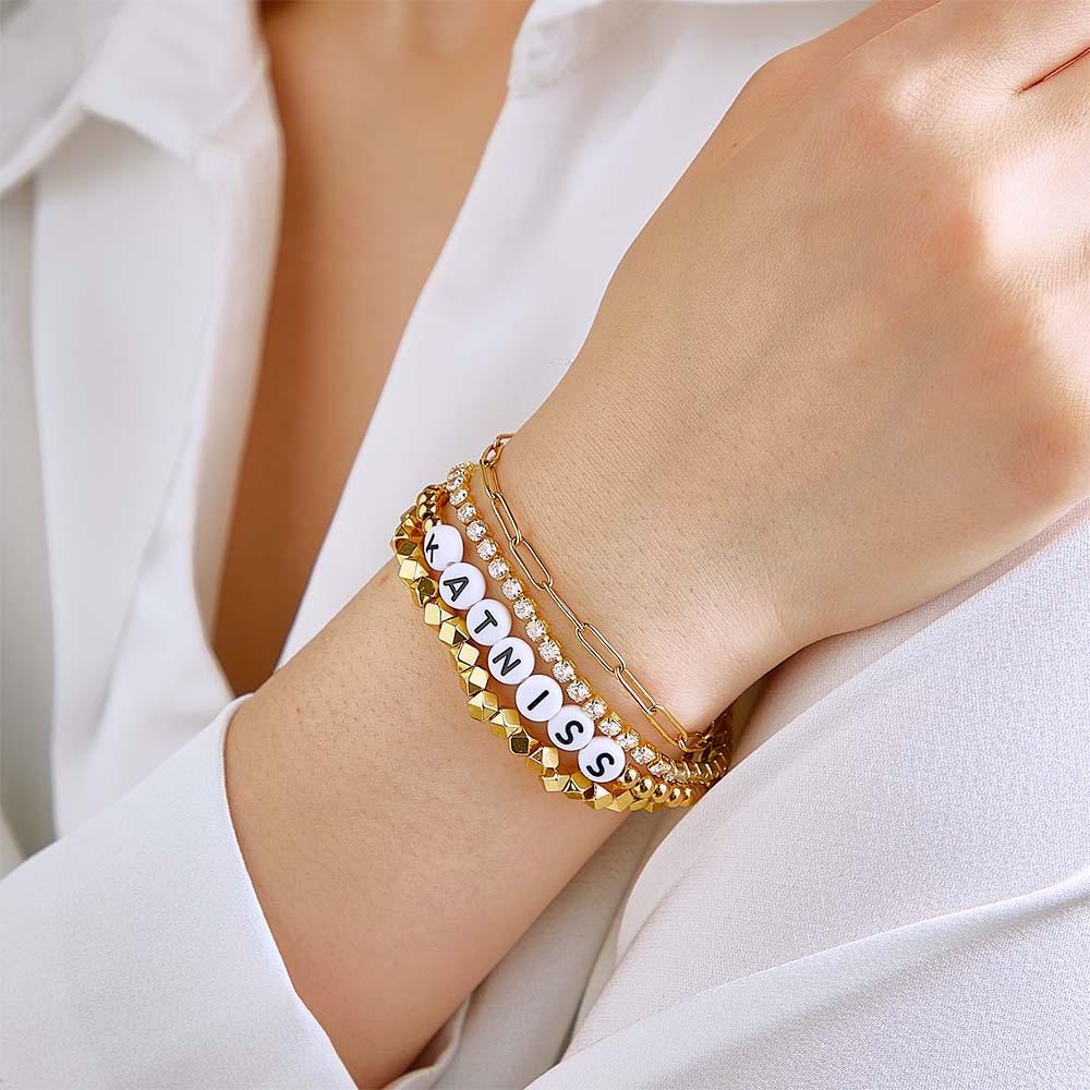 Custom Name Bracelet Bohemia Style Metal Stack Gift - soufeelmy