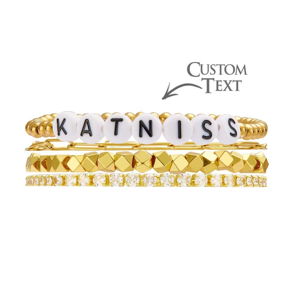 Custom Name Bracelet Bohemia Style Metal Stack Gift - soufeelmy
