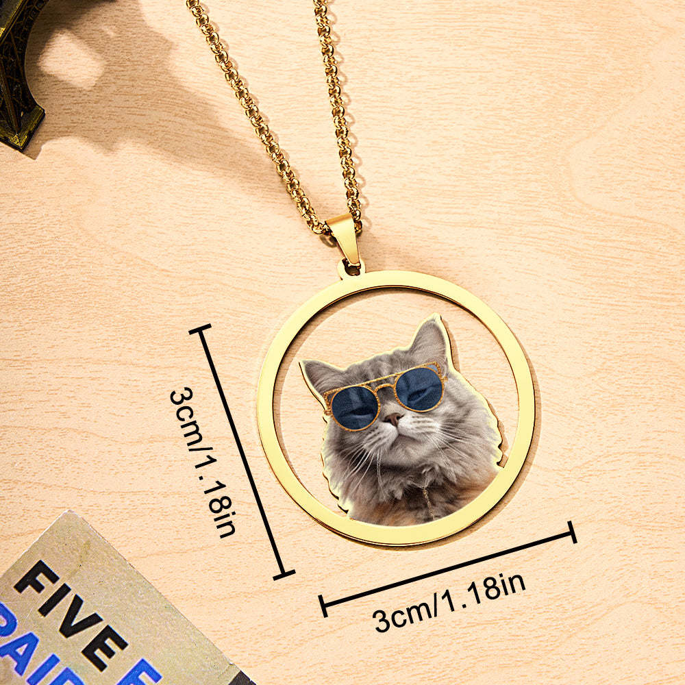Personalized Pet Photo Necklace Gift for Pet Lover - soufeelmy