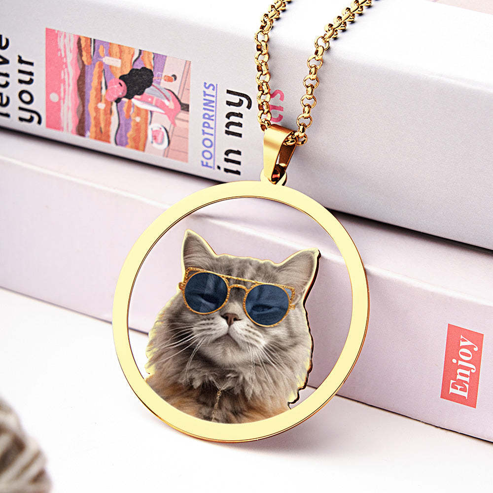 Personalized Pet Photo Necklace Gift for Pet Lover - soufeelmy
