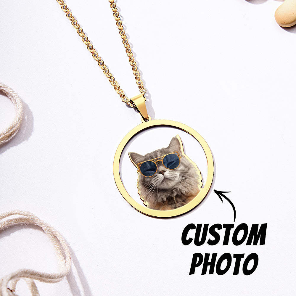 Personalized Pet Photo Necklace Gift for Pet Lover - soufeelmy