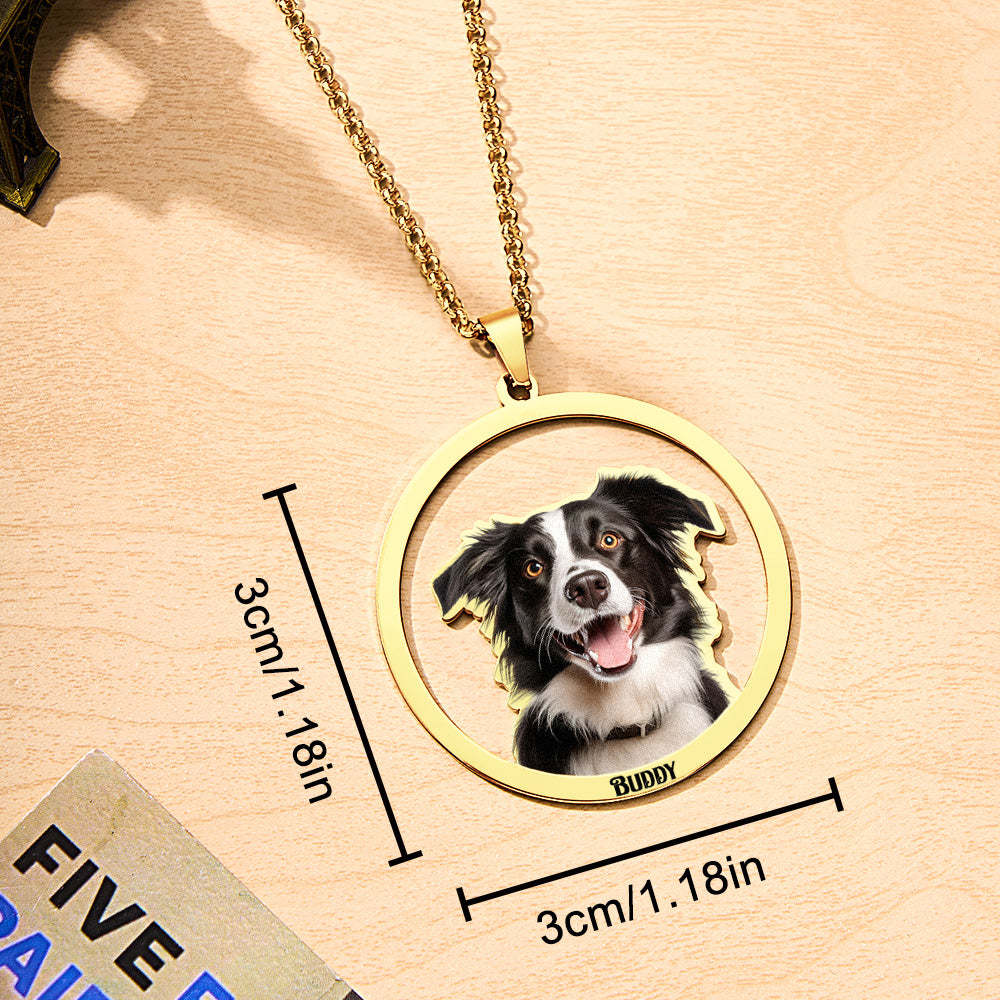 Personalized Pet Photo Necklace Gift for Pet Lover - soufeelmy