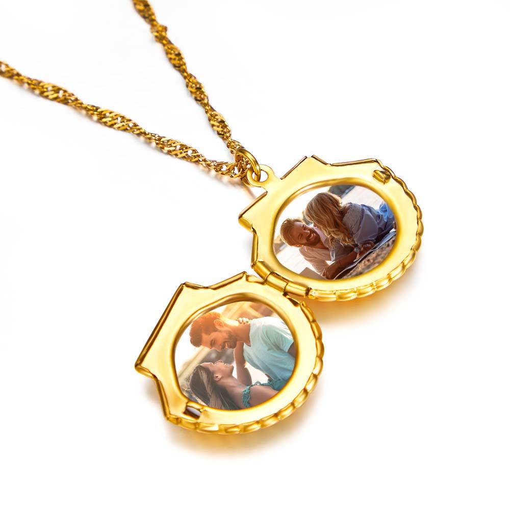 Custom Shell Opening and Closing Necklace Photo Album Necklace Shell Photo Box Envelope Necklace Gift - soufeelmy