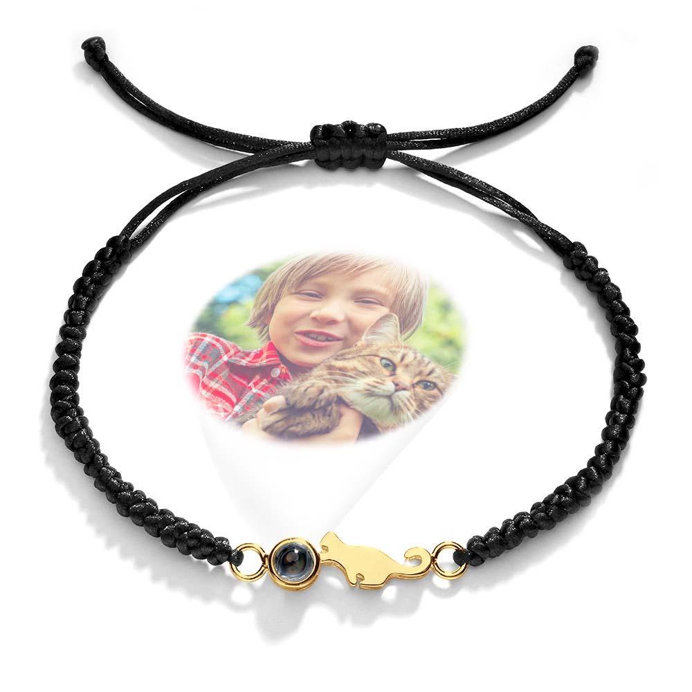 Custom Cat Projection Bracelet Personalized Memorial Picture inside Bracelet Gift for Her - soufeelmy
