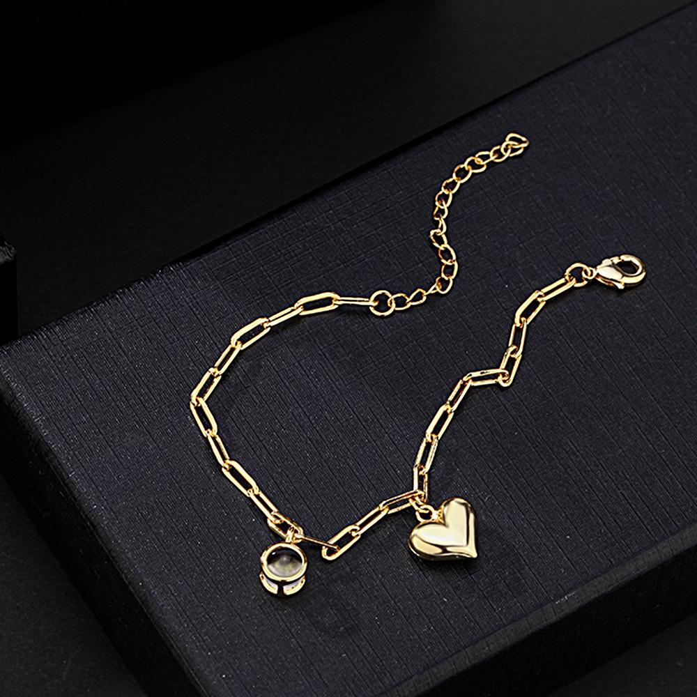 Personalized Photo Projection Bracelet with Heart Creative Gift - soufeelmy