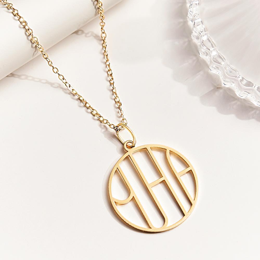 Personalized Unique Design Monogram Custom Name Logo Necklace - soufeelmy