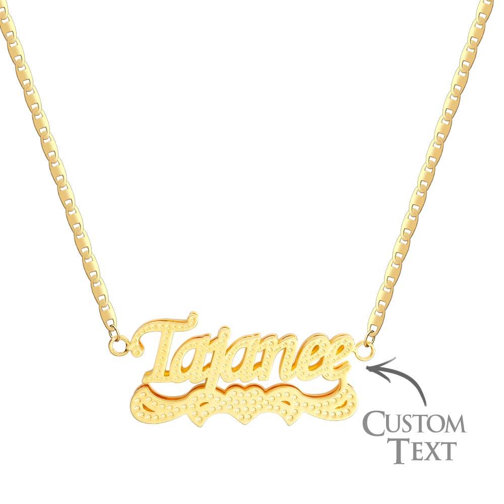 Custom Name Necklace Hip Hop Fashion Heart Decor Necklace Gifts for Him - soufeelmy