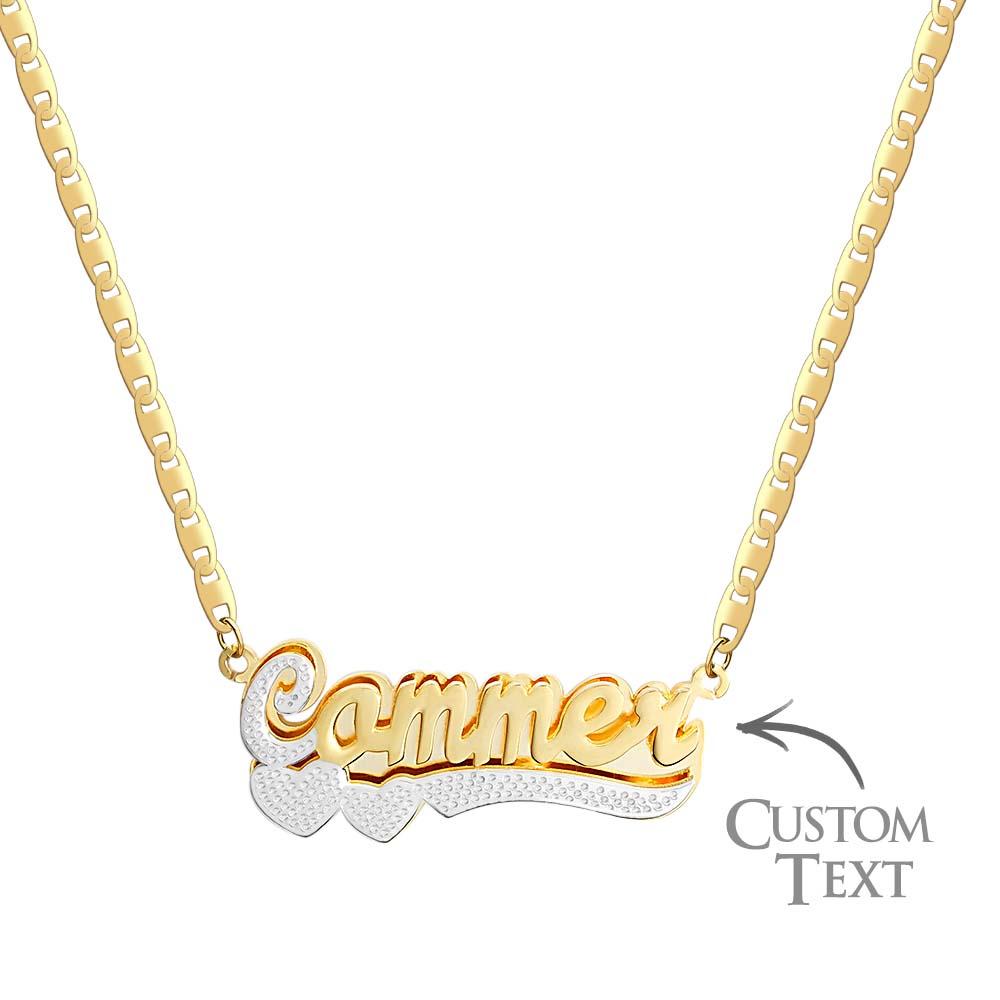 Custom Name Necklace Hip Hop Initial Letter Bling Metal Necklace Gifts for Him - soufeelmy