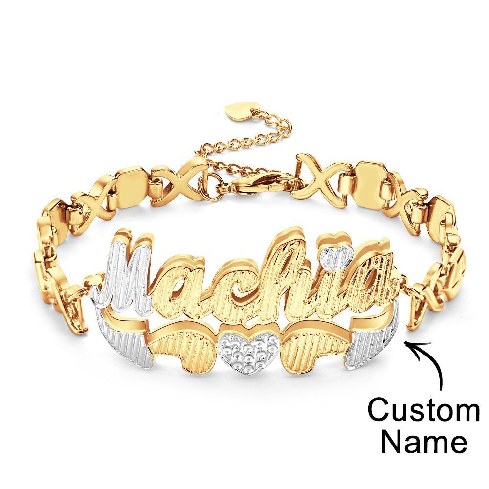 Personalized Hip Hop Name Bracelet Initial Chain Bracelet Jewelry Gifts For Men - soufeelmy
