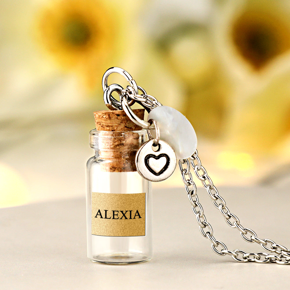 Custom Engraved Necklace Storage Bottle Last Commemoration Unique Gifts - soufeelmy