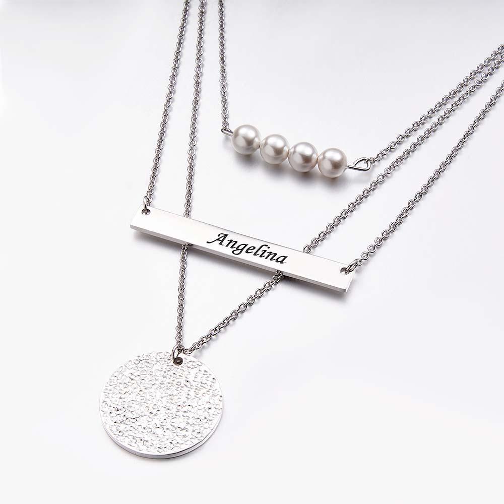 Layered Custom Necklace Personalized Name Necklace Anniversary Gifts for Women - soufeelmy