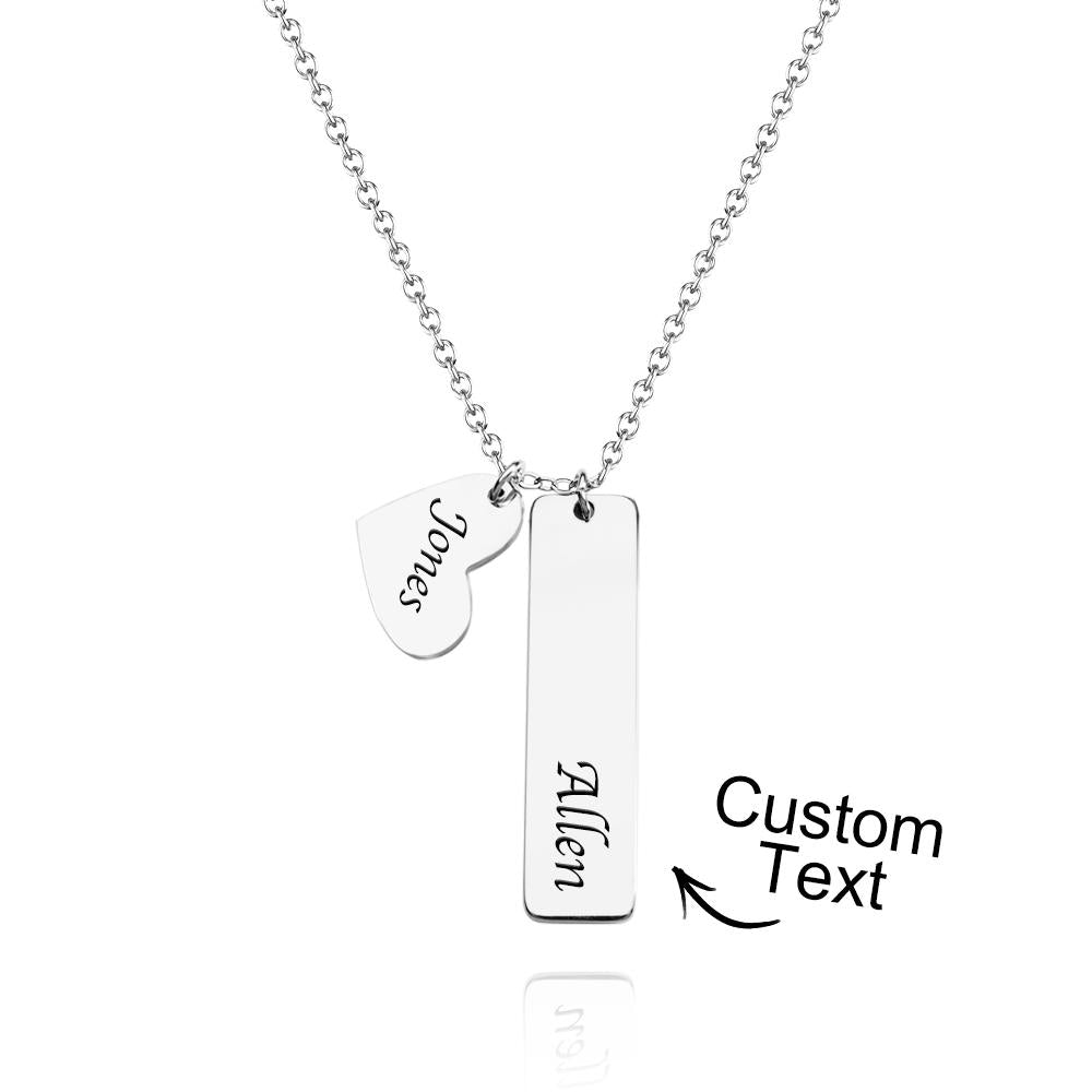 Custom Name Necklace Heart Name Wedding Gift for Her - soufeelmy