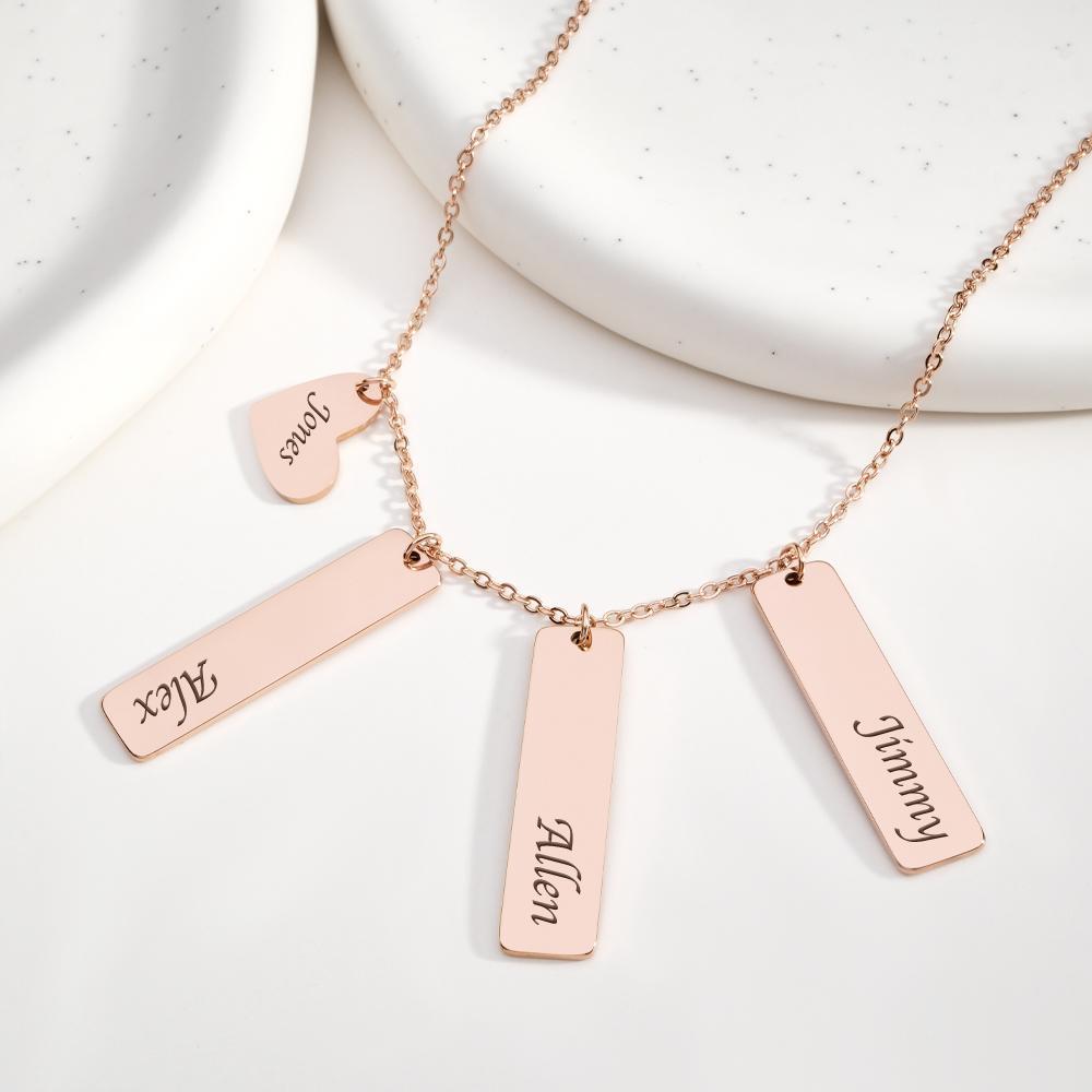 Custom Name Necklace Heart Name Wedding Gift for Her - soufeelmy