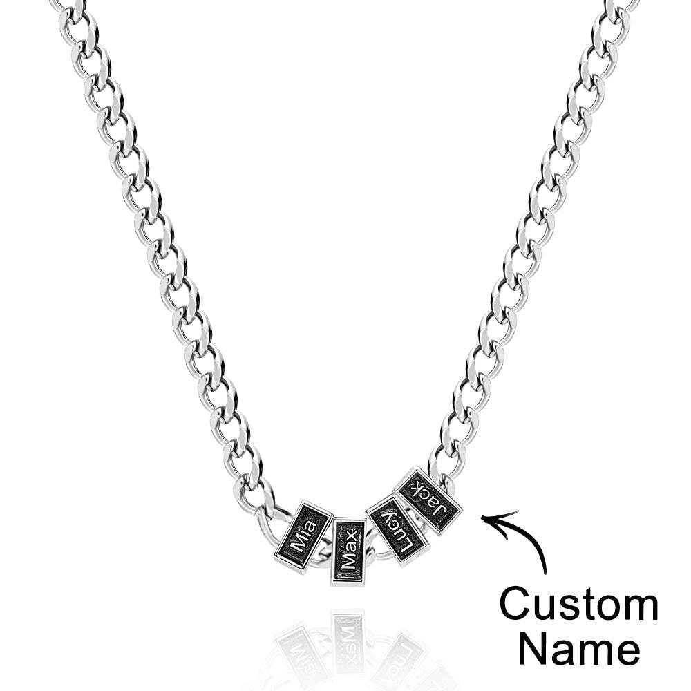 Engravable Cuban Link Chain Personalized Name Necklace Gift For Him - soufeelmy