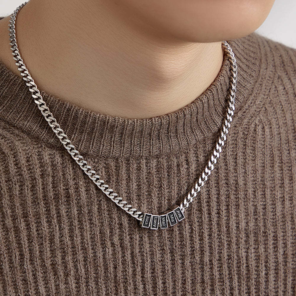 Engravable Cuban Link Chain Personalized Name Necklace Gift For Him - soufeelmy